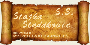 Stajka Sladaković vizit kartica